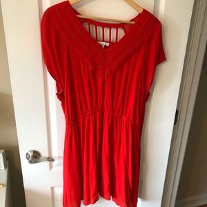 Red Boutique Life is Blue Short Sleeve Dress